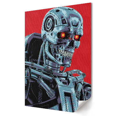 Grafică murală pe pânză Războinic robotic în stil futurist