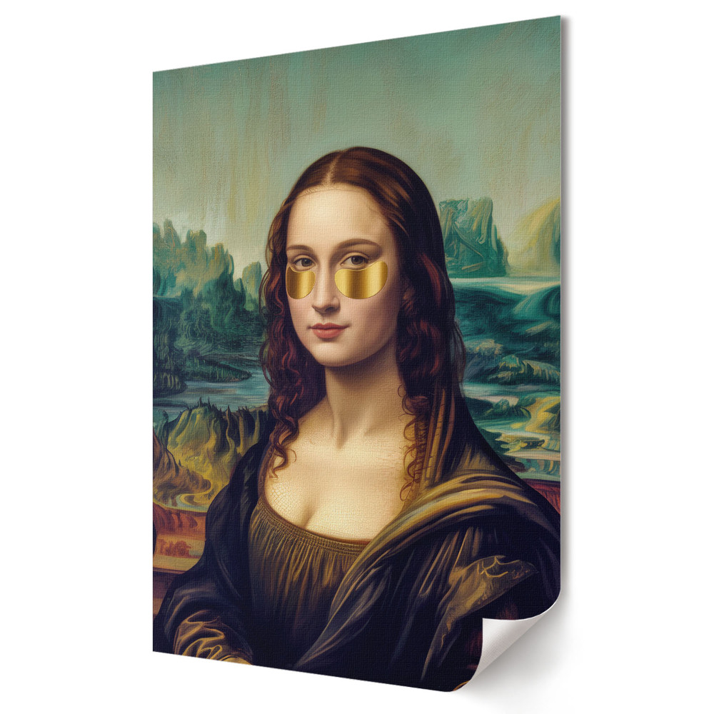 Grafică murală pe pânză Mona Lisa într-un stil modern
