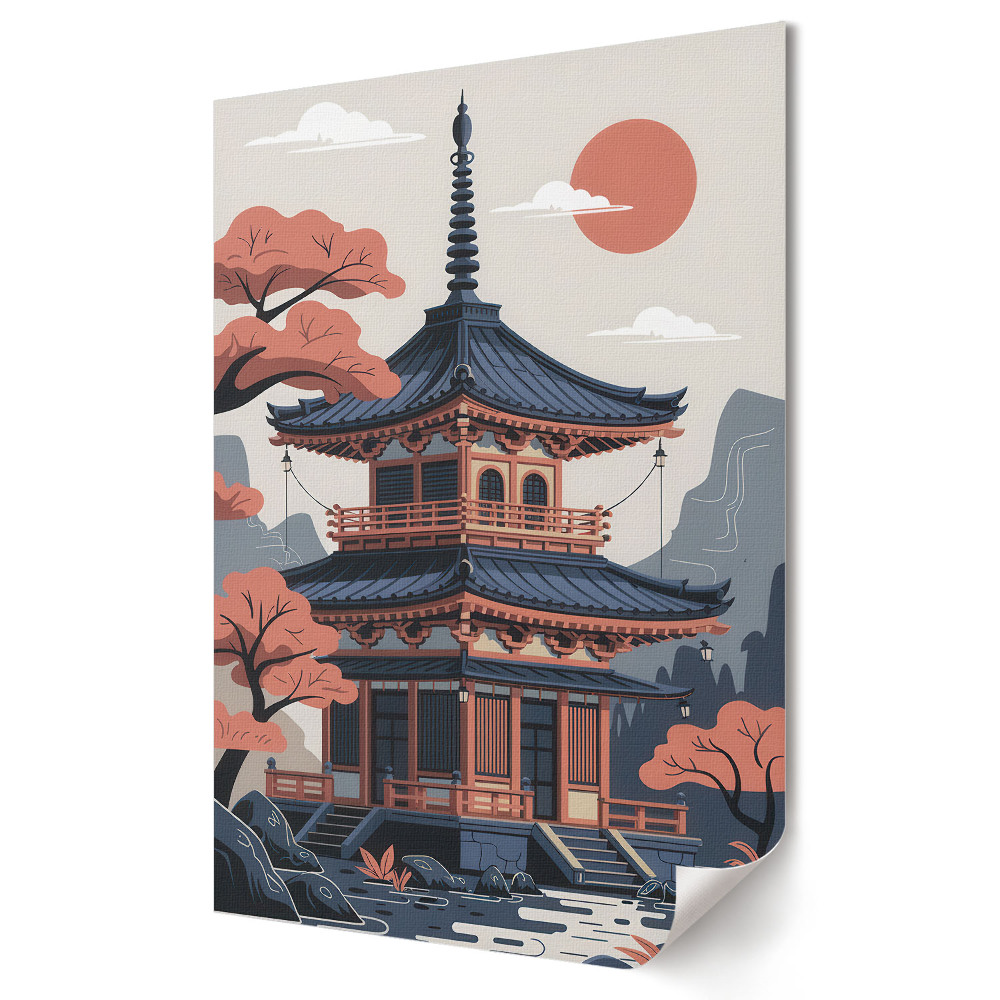 Poster de perete Liniște într-un peisaj zen japonez