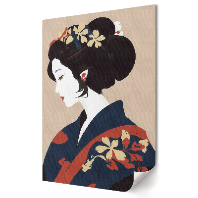 Grafică murală pe pânză Eleganța frumuseții japoneze în tradiție