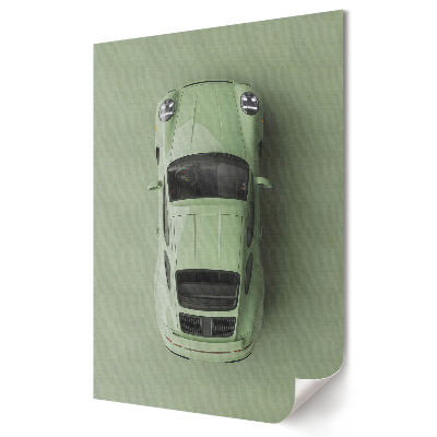 Poster decorativ O mașină sport verde elegantă, văzută de sus