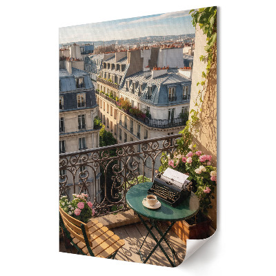 Grafică murală pe pânză Un balcon fermecător în inima Parisului