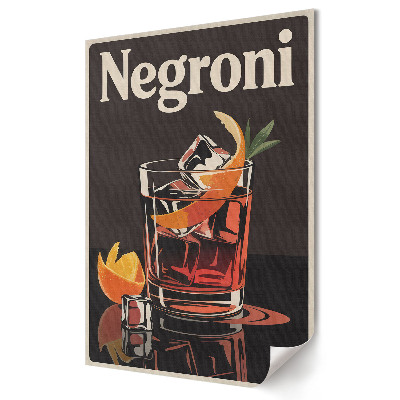 Poster decorativ Un cocktail Negroni clasic retro