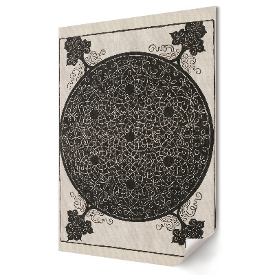 Grafică murală pe pânză Model elegant de mandală pe material textil