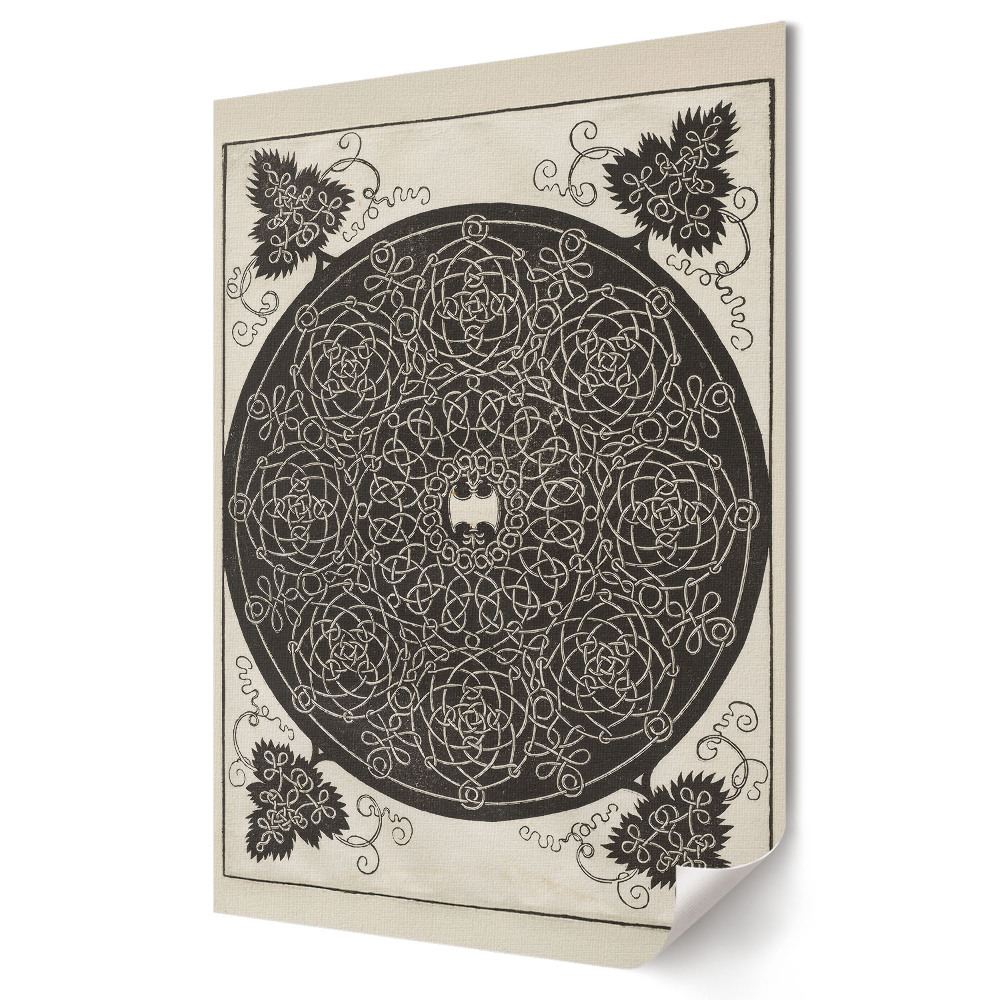 Grafică murală pe pânză Modele geometrice într-o compoziție monocromatică