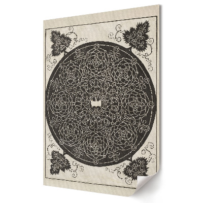 Grafică murală pe pânză Modele geometrice într-o compoziție monocromatică