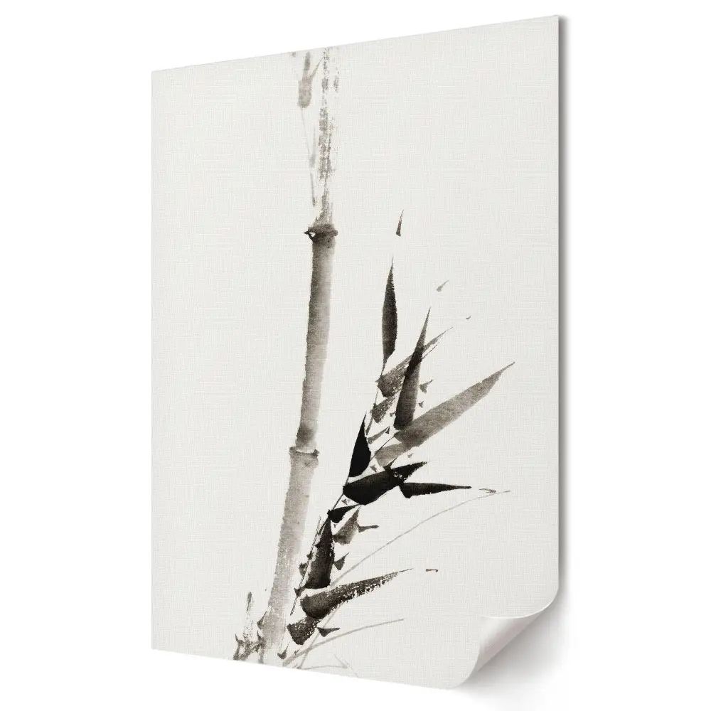 Poster decorativ cu desen minimalist în acuarelă reprezentând bambus