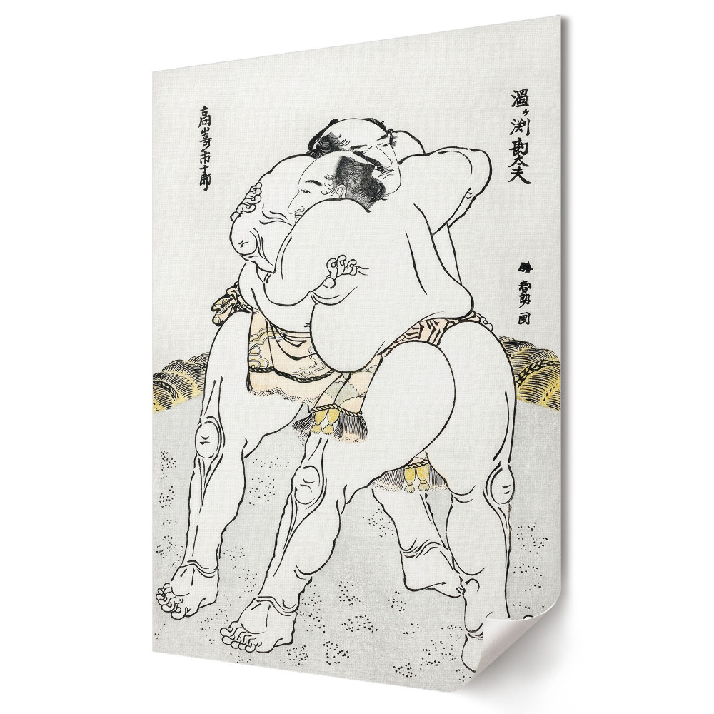 Grafică murală pe pânză Sumo tradițional în stil japonez