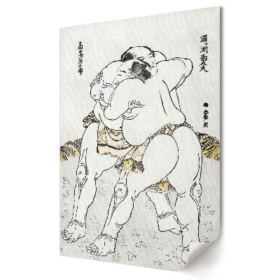 Grafică murală pe pânză Sumo tradițional în stil japonez