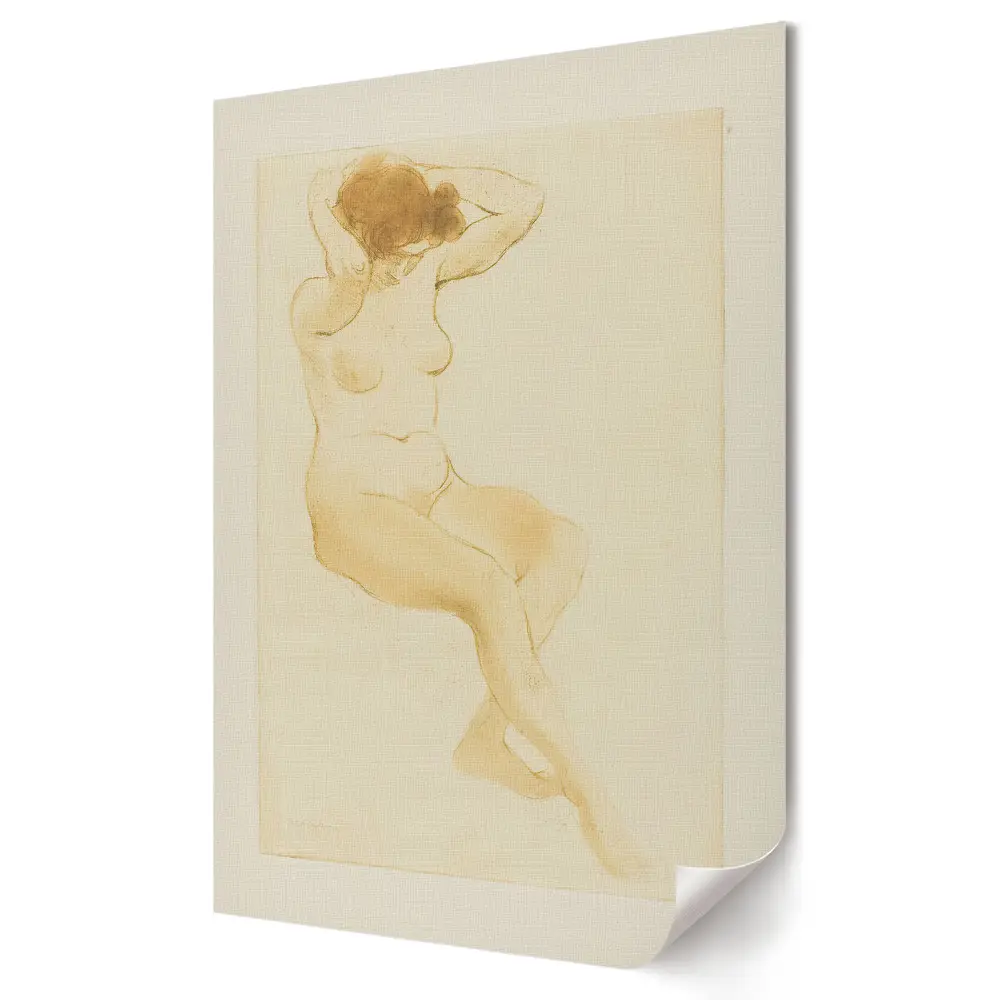 Tablou canvas cu siluetă feminină în nuanțe delicate