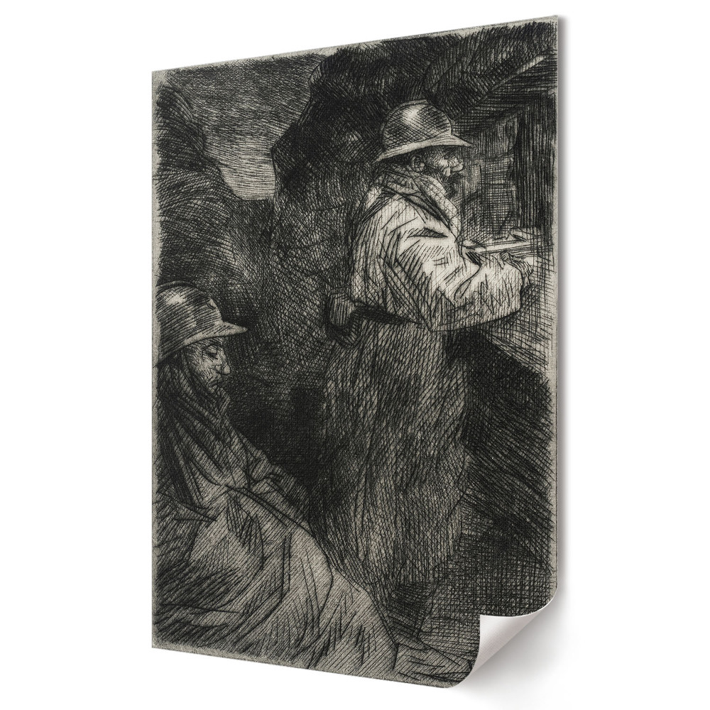 Grafică murală pe pânză În umbra vieții de zi cu zi a oamenilor