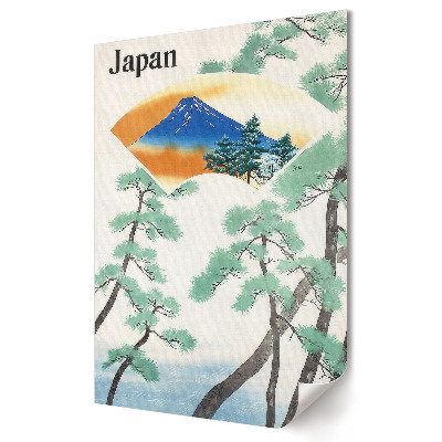 Grafică murală pe pânză Peisaj al Japoniei cu Muntele Fuji