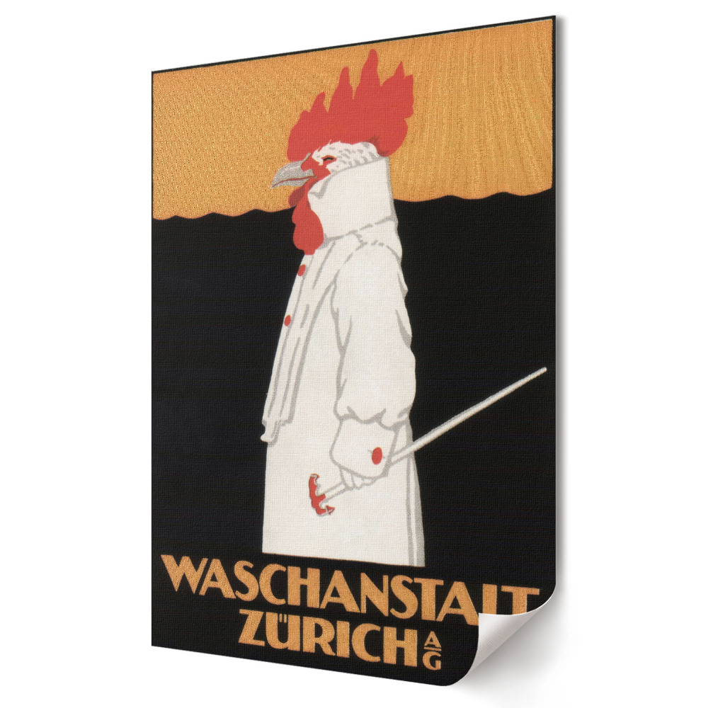 Grafică murală pe pânză Afiș elegant cu pui din Zurich
