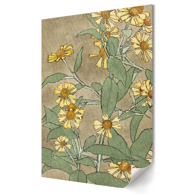 Poster decorativ Flori în nuanțe delicate de verde