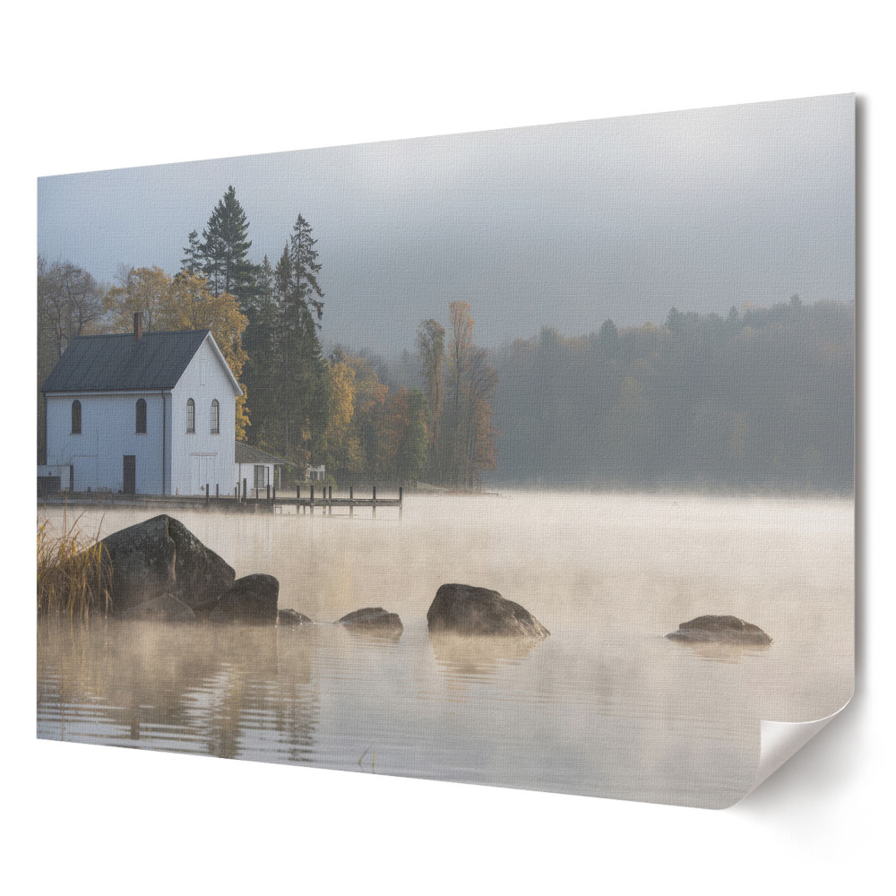 Poster de perete elegant Dimineață cețoasă peste lac