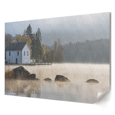 Poster de perete elegant Dimineață cețoasă peste lac