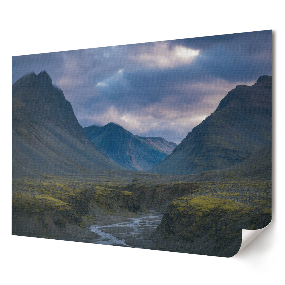Tablou canvas modern Peisaj montan pitoresc la amurg