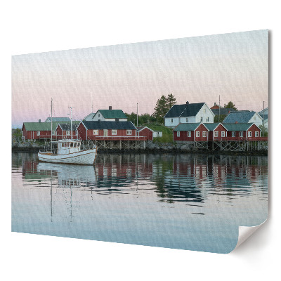 Poster de perete elegant Un golf pitoresc cu case colorate