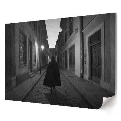 Tablou canvas modern O figură neagră pe o stradă nocturnă