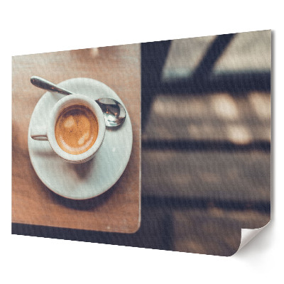 Poster stilat pentru living Cafea de dimineață pe o masă de lemn