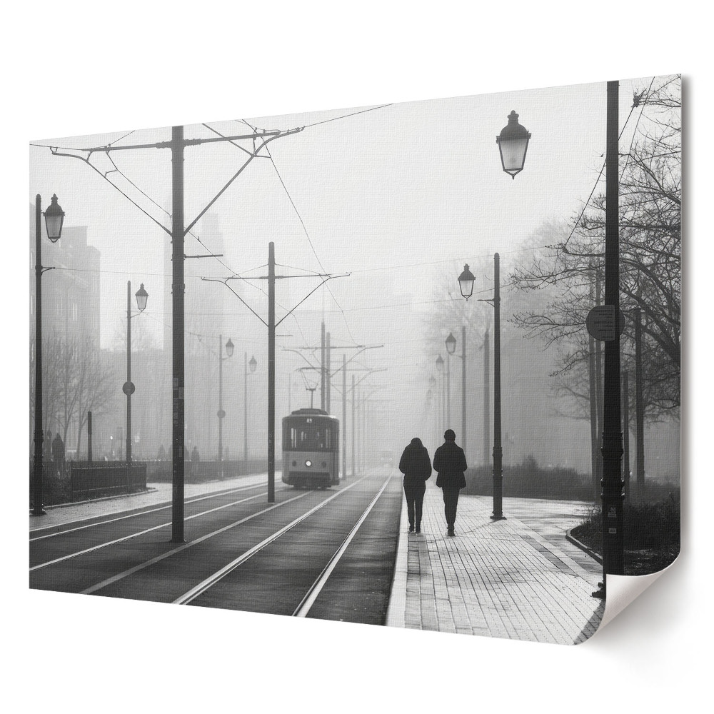 Tablou canvas modern O plimbare de iarnă în peisajul urban
