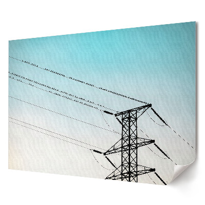 Tablou canvas modern Păsări pe liniile electrice