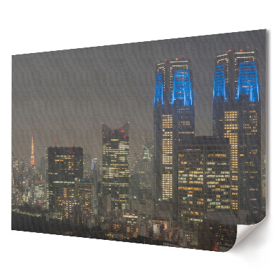 Tablou canvas modern Panoramă nocturnă a orașului Tokyo cu zgârie-nori