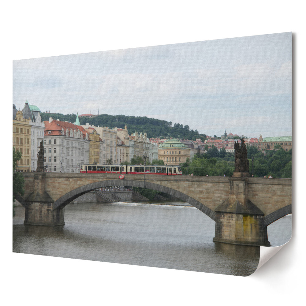 Poster de perete elegant Praga: Pod peste râul Vltava