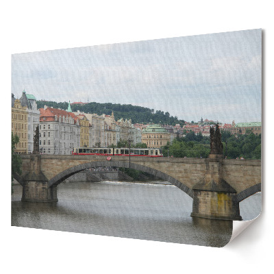Poster de perete elegant Praga: Pod peste râul Vltava