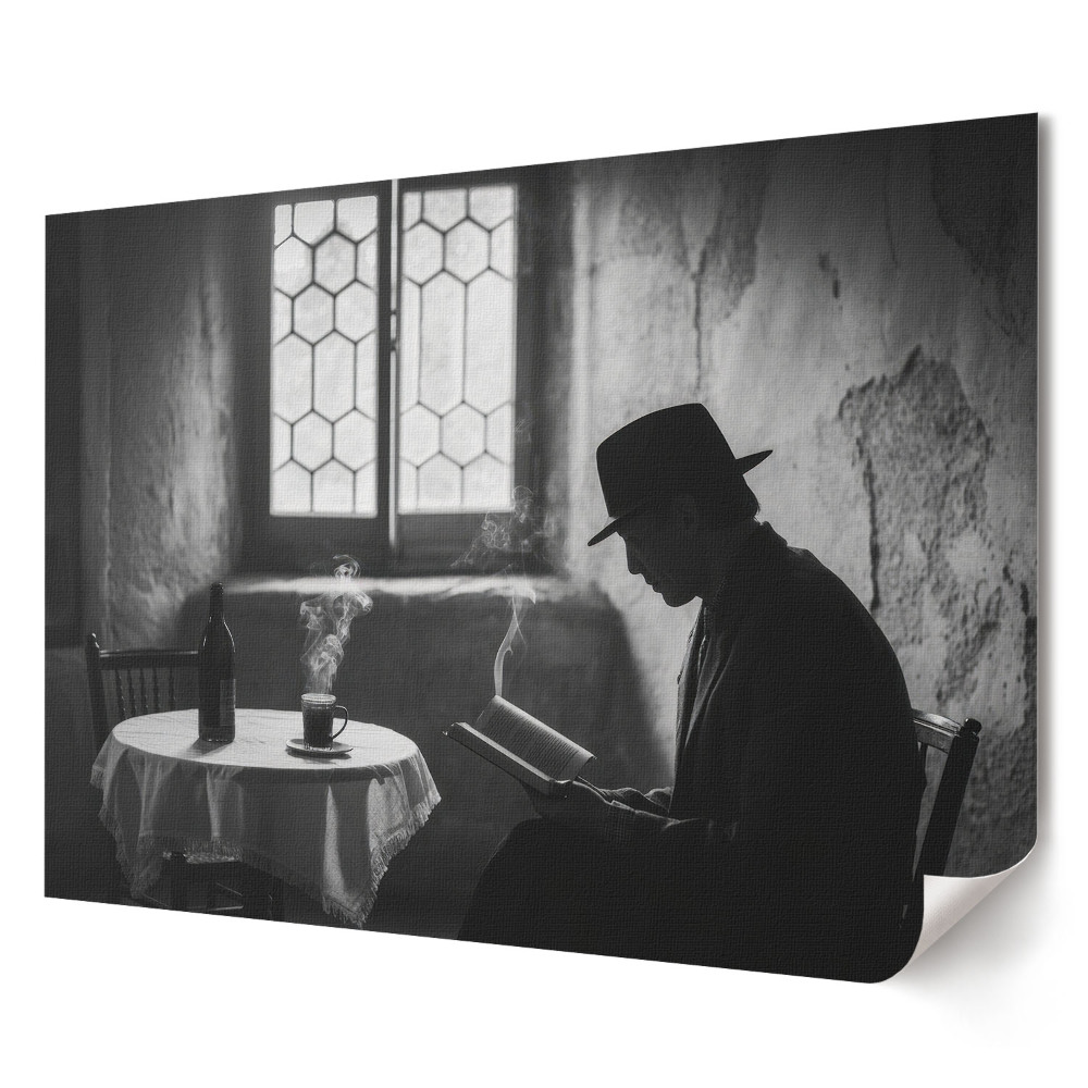 Poster de perete elegant Timp de reflecție cu o carte