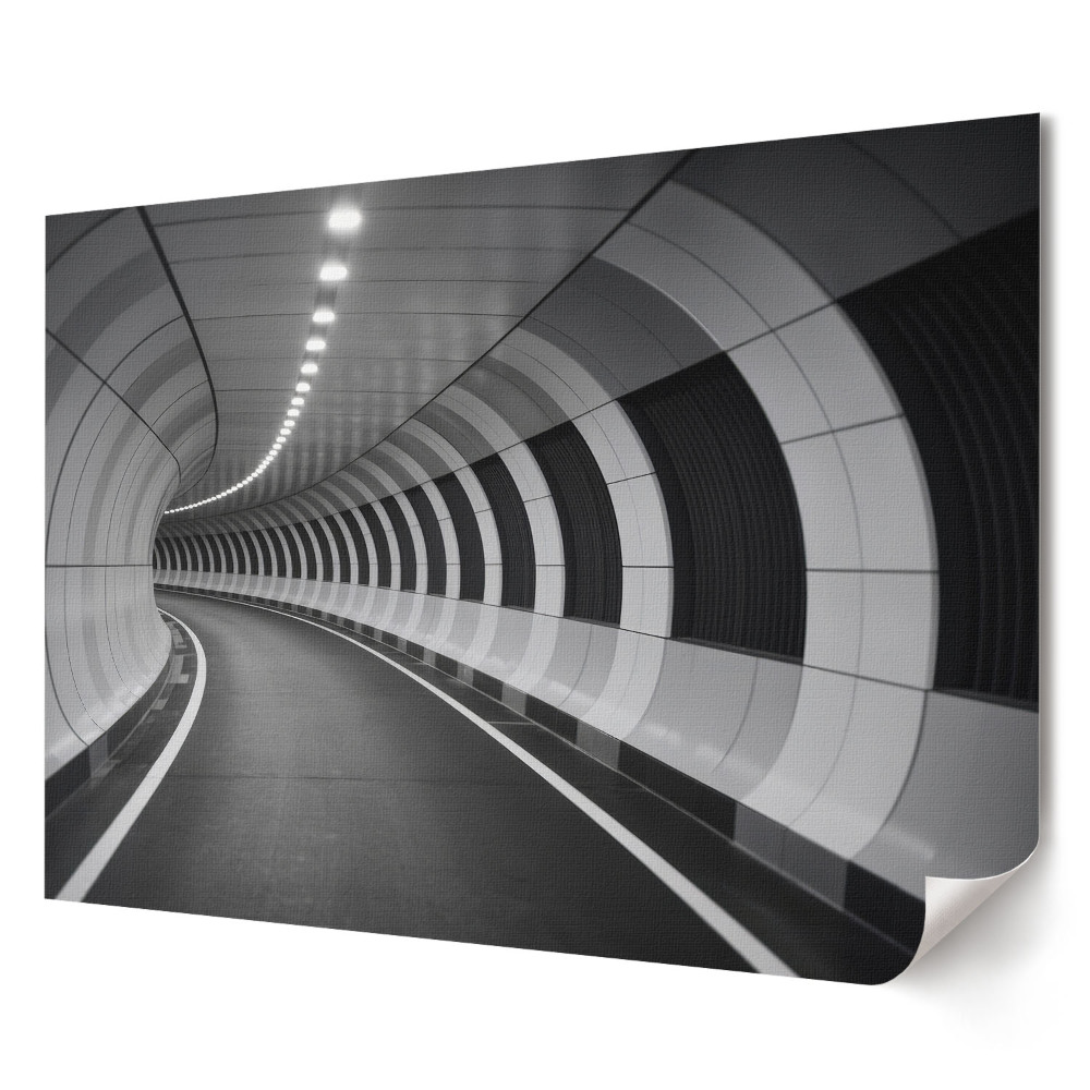 Tablou canvas modern Viraje în tunelul monocromatic