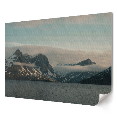Tablou canvas modern Peisaj montan cu ceață și apă