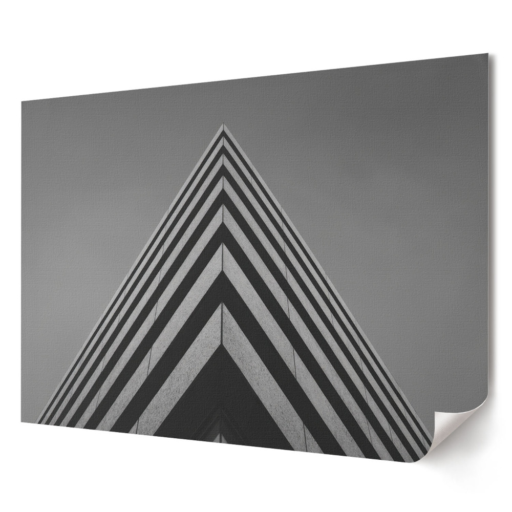 Poster stilat pentru living Forme geometrice în arhitectura monocromatică