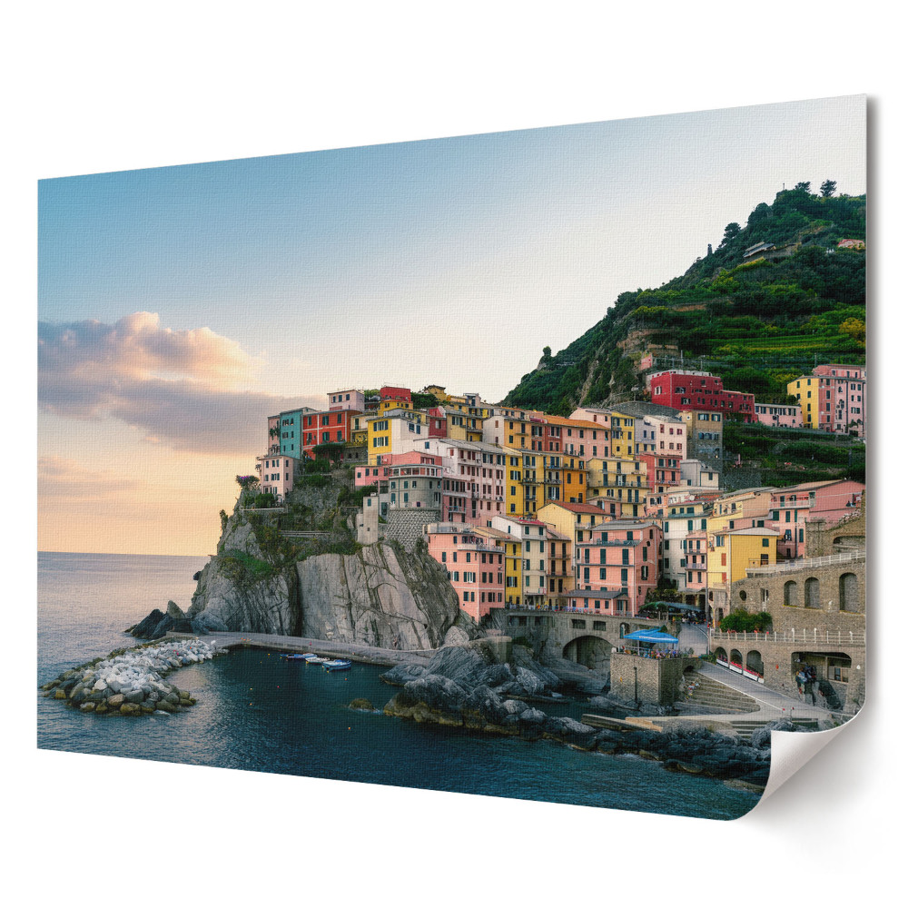Poster stilat pentru living Un sat pitoresc de pe litoralul Italiei