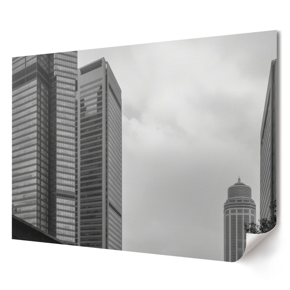 Poster stilat pentru living Arhitectură modernă în tonuri monocromatice