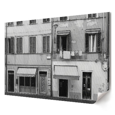 Poster stilat pentru living Farmecul vechilor case de locuit italiene în monocromie