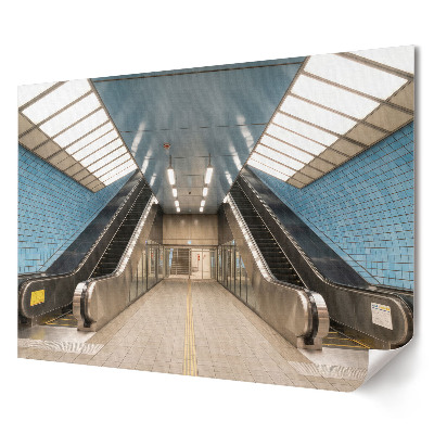 Tablou canvas modern Stație de metrou modernă cu scări rulante