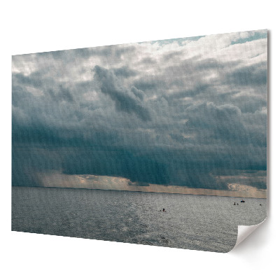 Poster stilat pentru living Cer furtunos peste o mare calmă