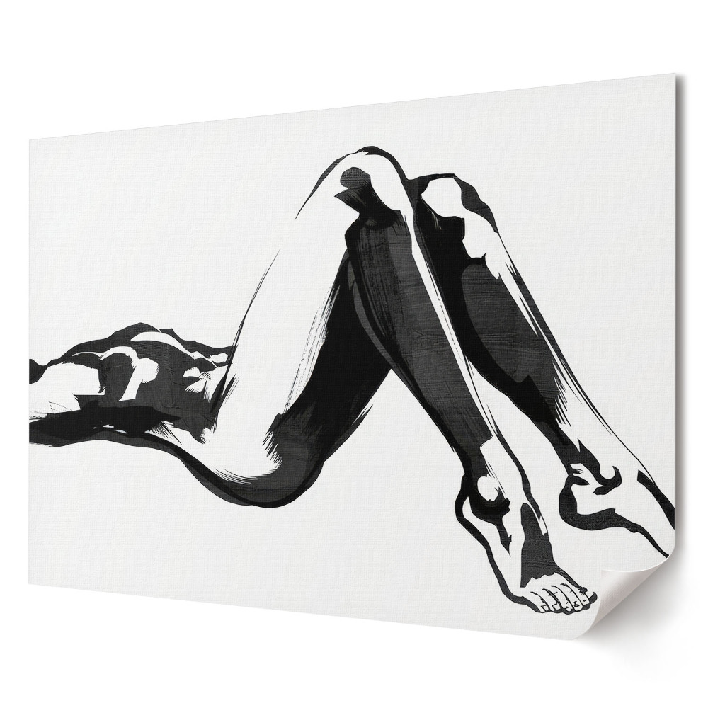 Tablou canvas modern Artă corporală în alb și negru