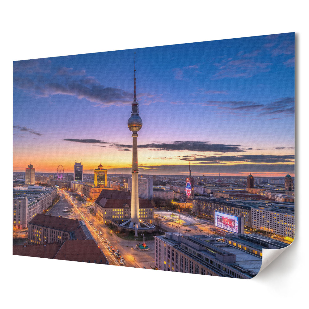 Poster stilat pentru living Apus de soare peste Berlin