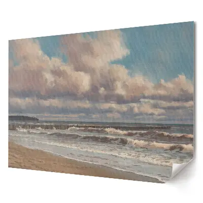 Tablou canvas modern cu peisaj marin și plajă liniștită