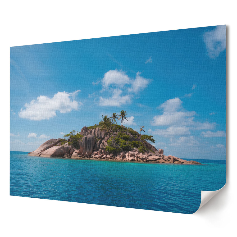 Poster stilat pentru living O insulă paradisiac în oceanul albastru
