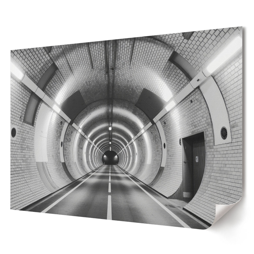 Poster de perete elegant Un tunel misterios în culori monocromatice