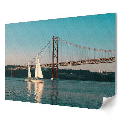 Poster stilat pentru living Vele sub podul din Lisabona