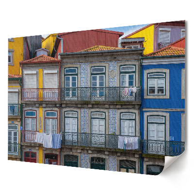 Poster stilat pentru living Case de locuit colorate în Porto
