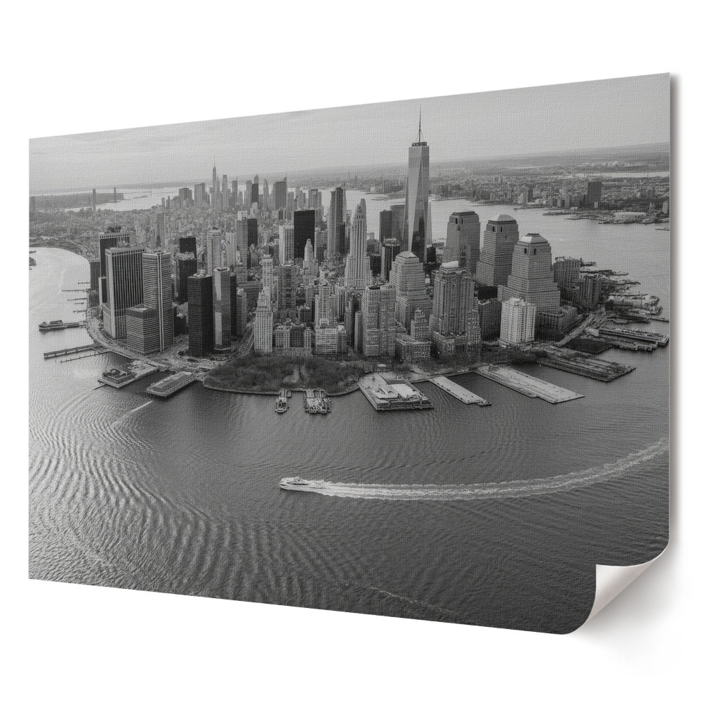 Poster de perete elegant New York-ul în alb și negru