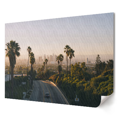 Poster stilat pentru living Orizontul orașului Los Angeles dimineața