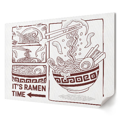 Poster stilat pentru living Timp pentru ramen și momente delicioase