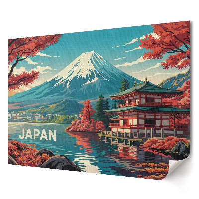 Poster stilat pentru living Japonia: Muntele Fuji în peisaj de toamnă