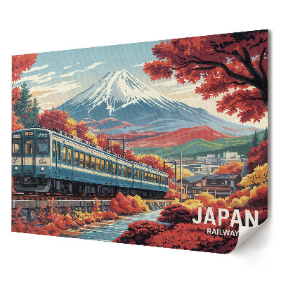 Tablou canvas modern Cale ferată în Japonia în peisaje de toamnă